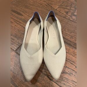 Rothy’s flats “The Point 2” in Ecru beige/ nude color